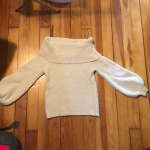 Off the shoulder chenille sweater